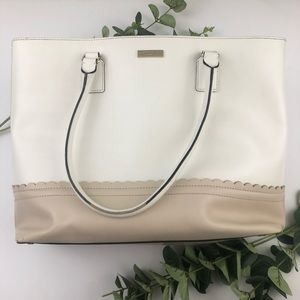 Kate Spade Large Leather Scalloped Tote Bag